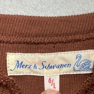 Merz b. Schwanen Men rust Brown Cotton Crewneck Sweatshirt Made Germany 6/L